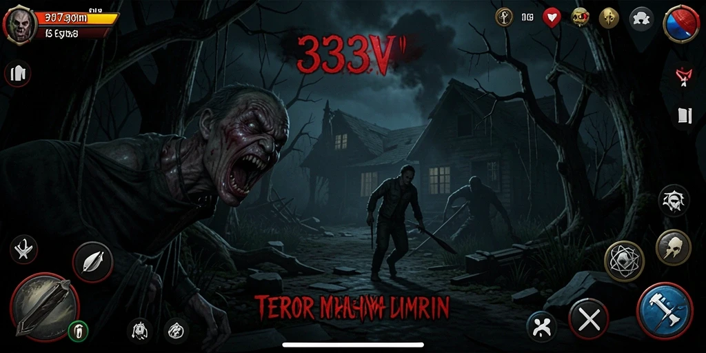 Screenshot menampilkan gameplay mencekam dari 333V.