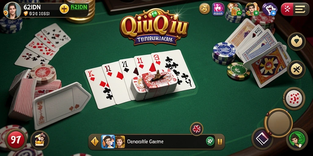 Tampilan gameplay seru dalam 62IDN QiuQiu.