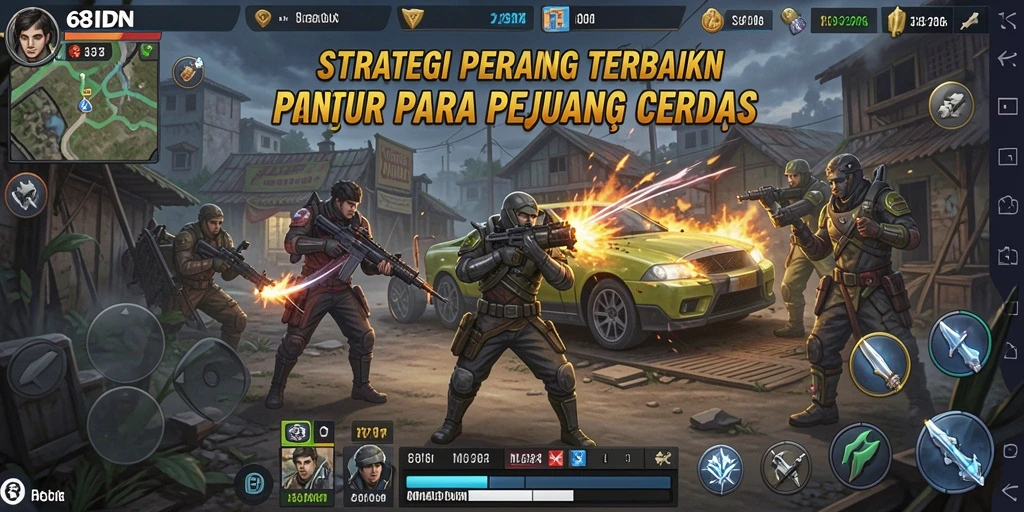Tampilan screenshot gameplay <strong>68IDN</strong> yang menampilkan strategi perang intens.