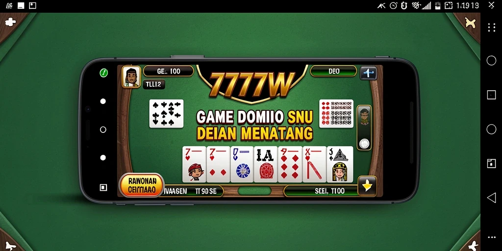 Tampilan menarik dalam permainan Domino 7777W yang menantang.