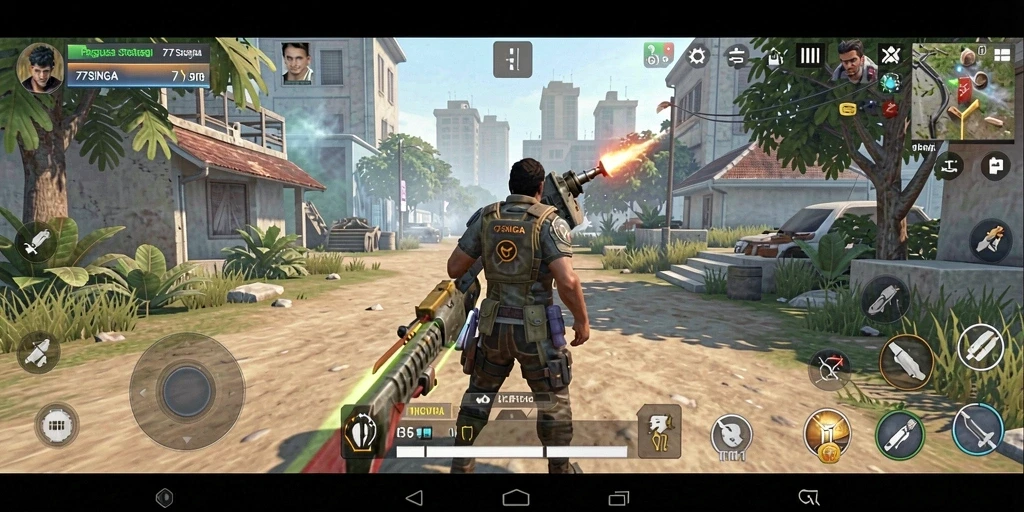 Tangkapan layar utama 77SINGA menampilkan gameplay yang menegangkan.