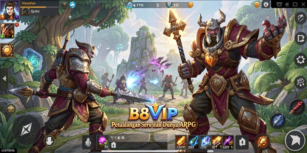 Screenshot gameplay B8VIP yang menampilkan aksi seru di dunia ARPG.