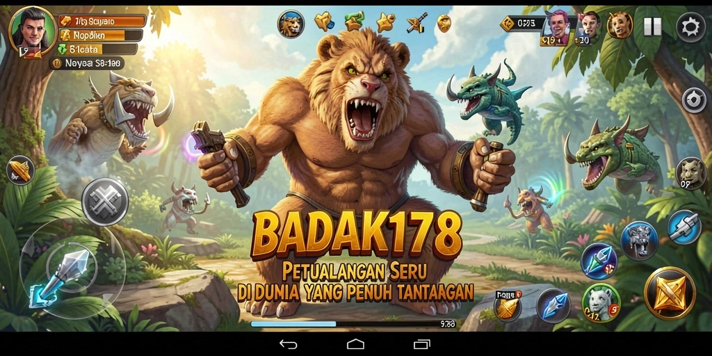 Tampilan permainan BADAK178 dengan dunia petualangan yang menakjubkan.