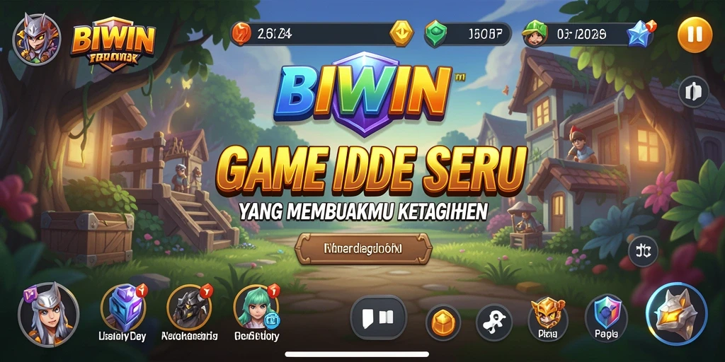 Tampilan gameplay <strong>BIWIN</strong> yang menarik dan penuh warna.