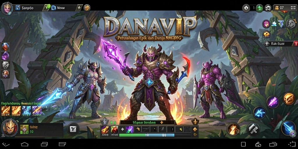 Tangkapan layar menunjukkan pertempuran epik dalam DANAVIP dengan grafis tinggi.