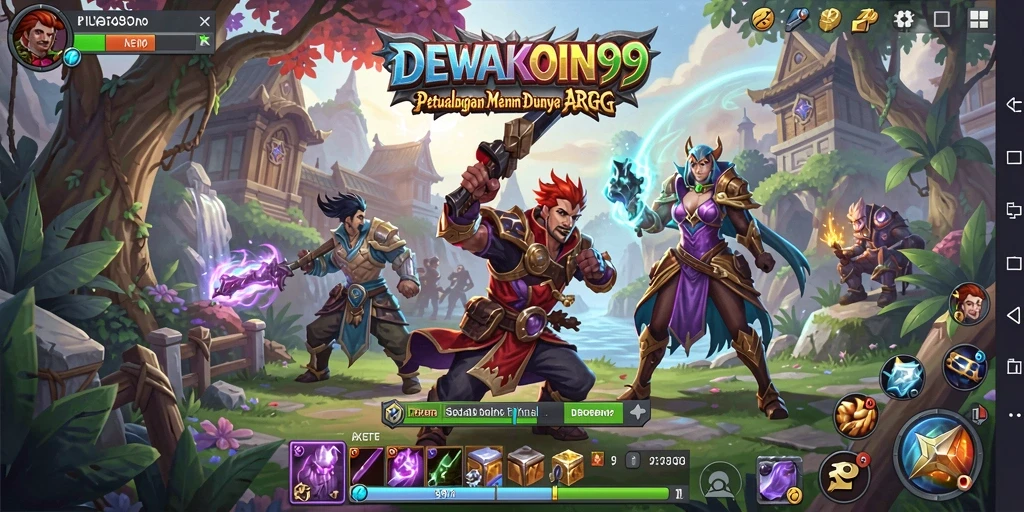 Menampilkan aksi gameplay menarik dalam DEWAKOIN99.