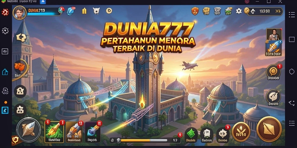 Screenshot DUNIA777 menampilkan aksi seru dalam Tower Defense.