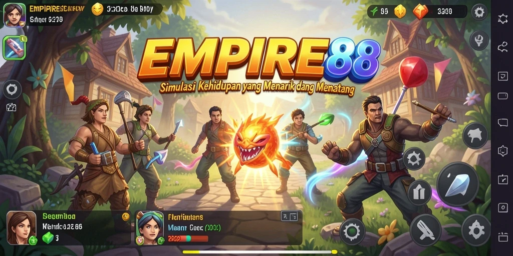 Tangkapan layar utama EMPIRE88 menunjukkan gameplay simulasi yang menarik.