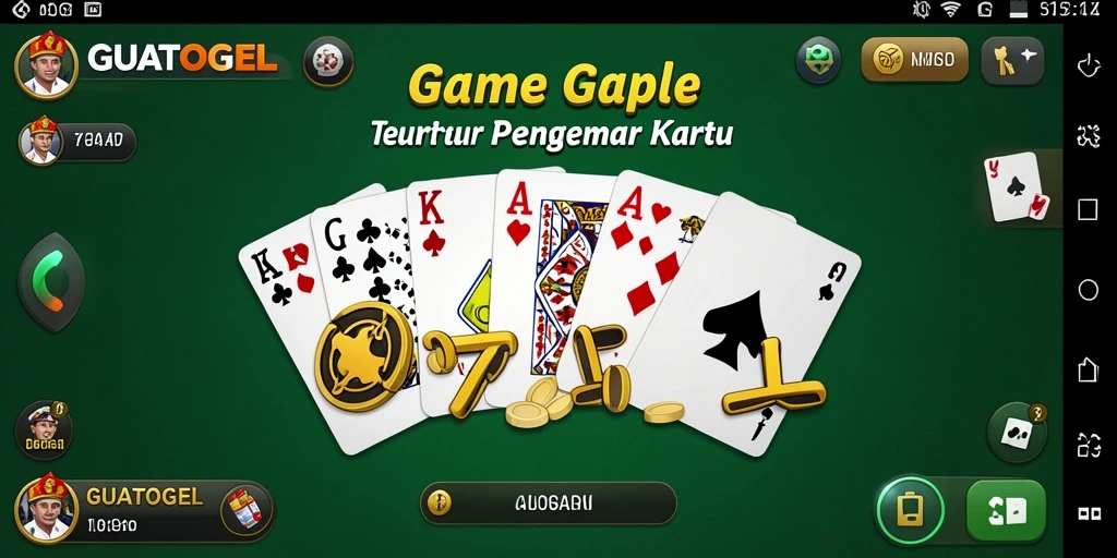 Screenshot GUATOGEL menampilkan aksi seru permainan Gaple.