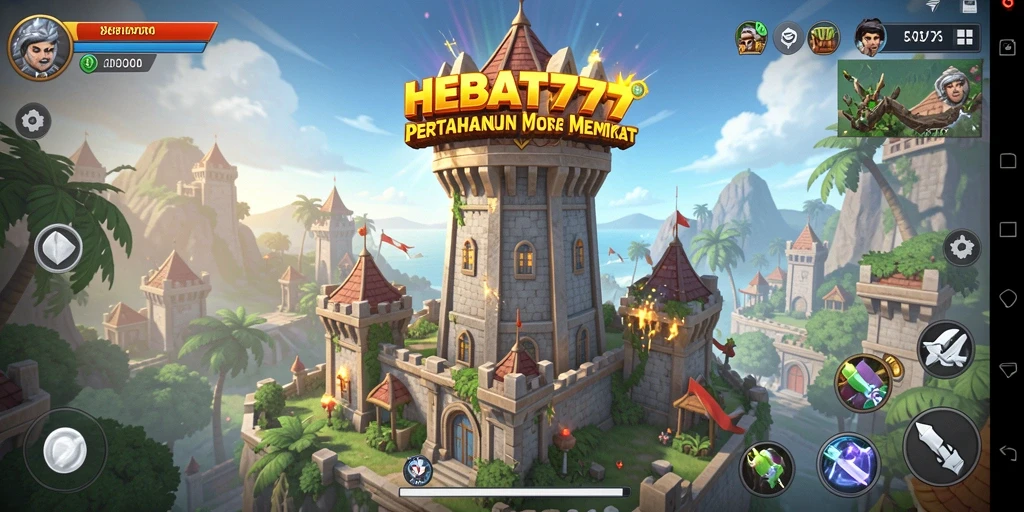 Tangkapan layar HEBAT777 menunjukkan aksi seru dalam Tower Defense.