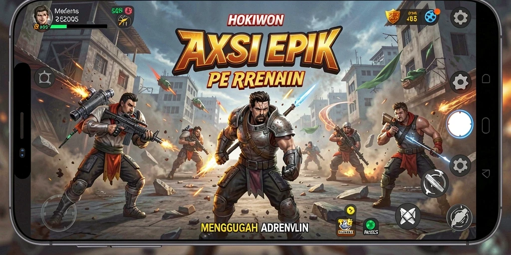 Tampilan gameplay HOKIWON yang menarik dan penuh aksi.