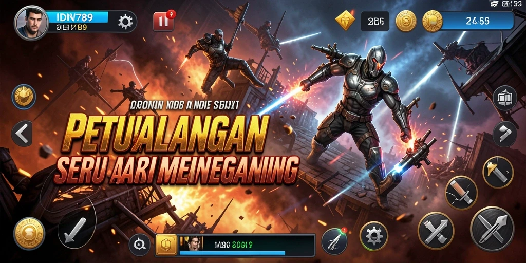 Tampilan aksi seru dalam gameplay IDN789 yang mendebarkan.