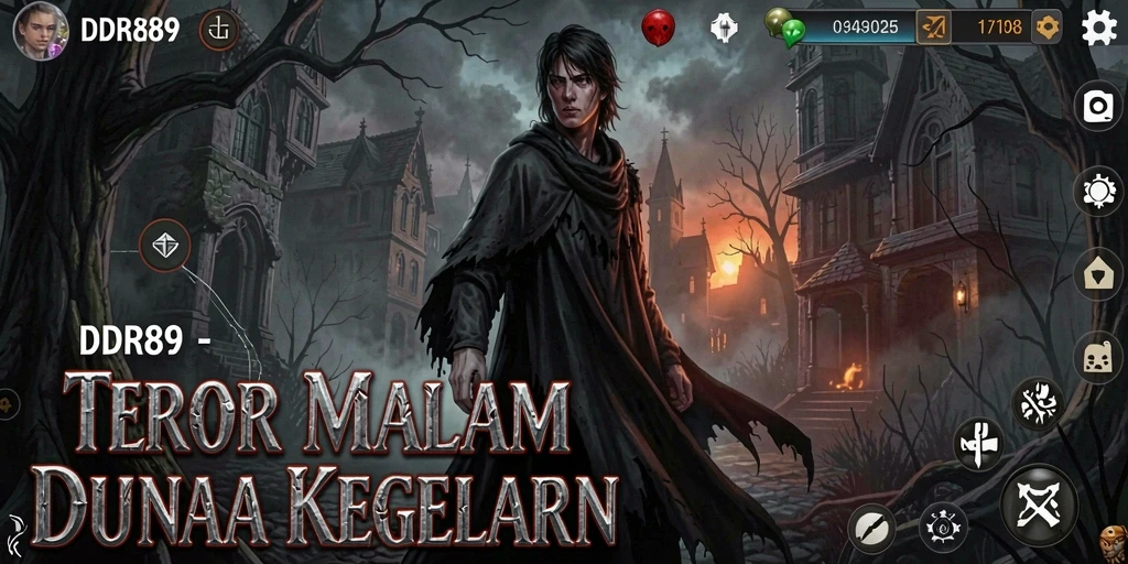 Screenshot gameplay IDR89 menunjukkan suasana gelap dan mencekam.