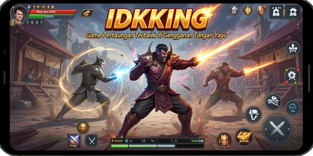Screenshot utama IDRKING menampilkan aksi pertarungan yang intens dan mendebarkan.