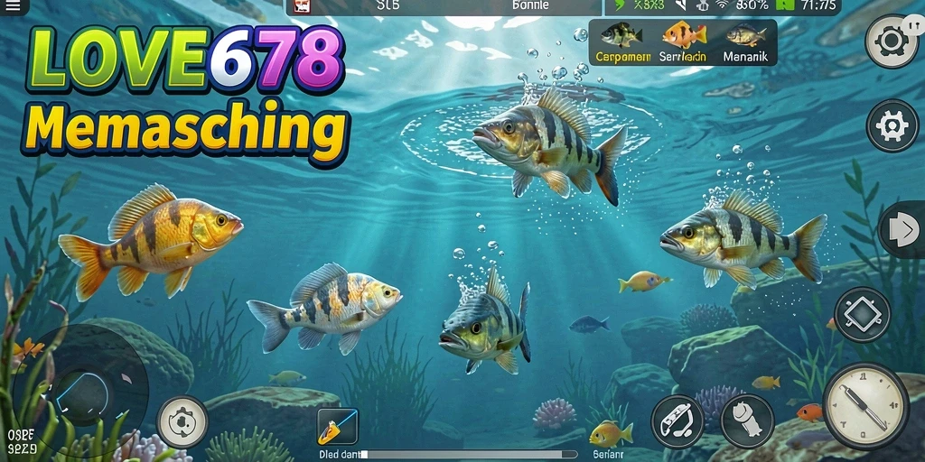 Tampilan gameplay memancing yang seru dan menarik dalam LOVE678.