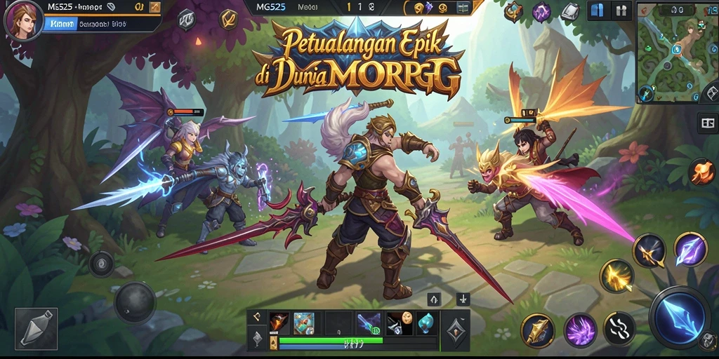 Tampilan gameplay seru di MG525 dalam dunia MMORPG yang menawan.