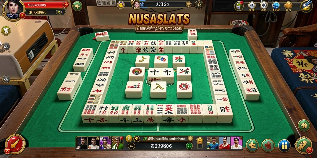 Screenshot gameplay NUSASLOTS menampilkan suasana bermain Mahjong yang seru.