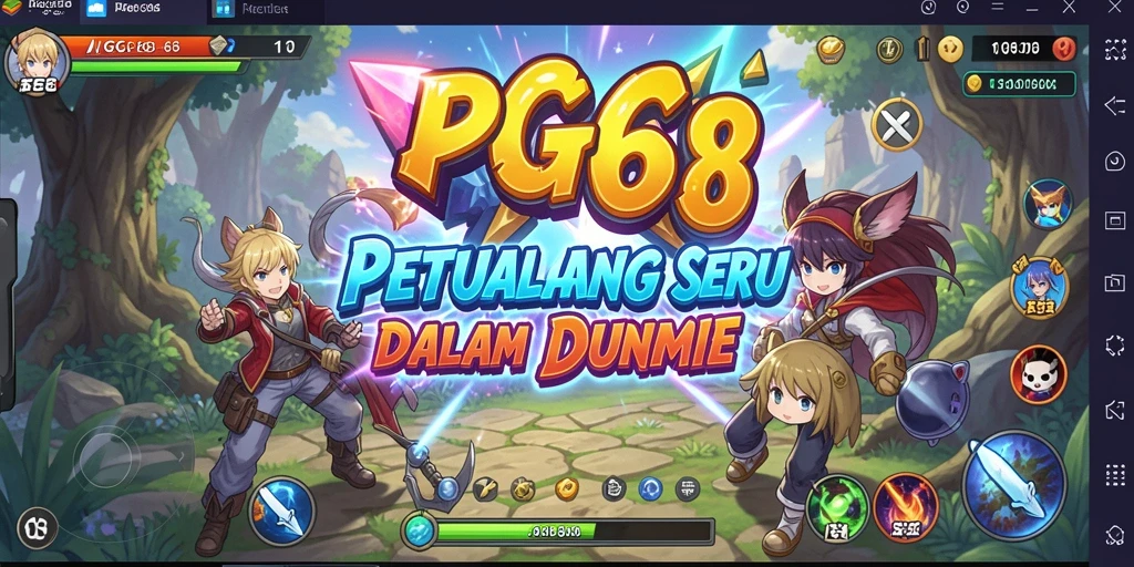 Tangkapan layar menampilkan aksi seru dalam game Anime PGG68.