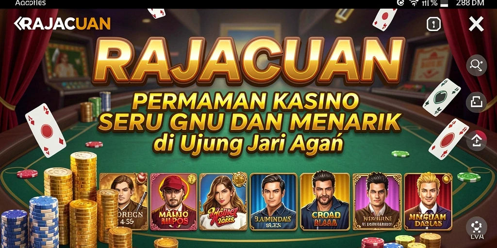 Tampilan permainan Kasino yang seru dan menegangkan di RAJACUAN.