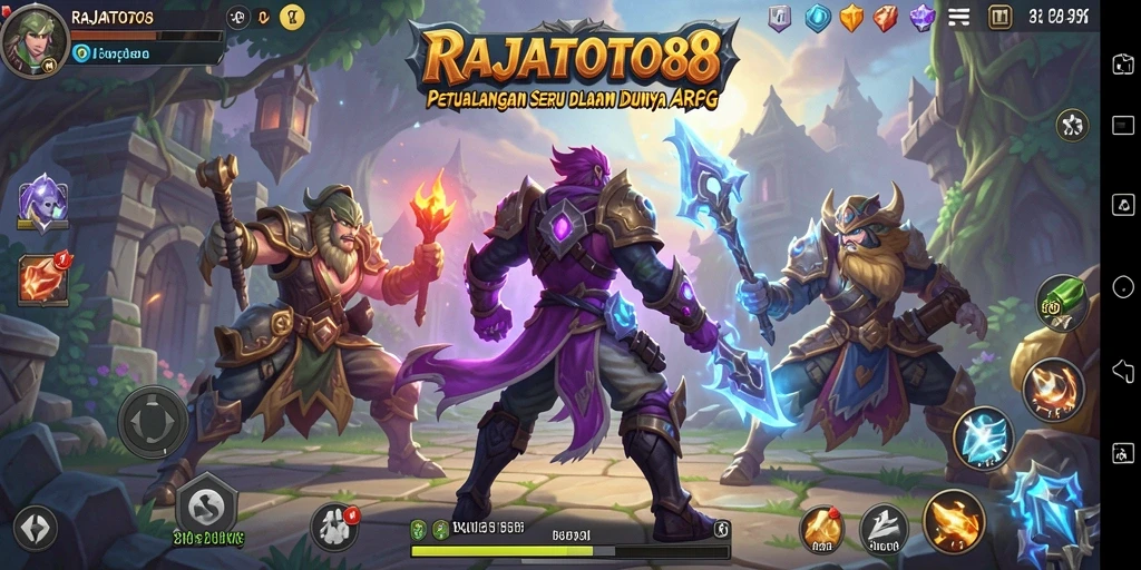 Screenshot menampilkan aksi seru dalam petualangan ARPG