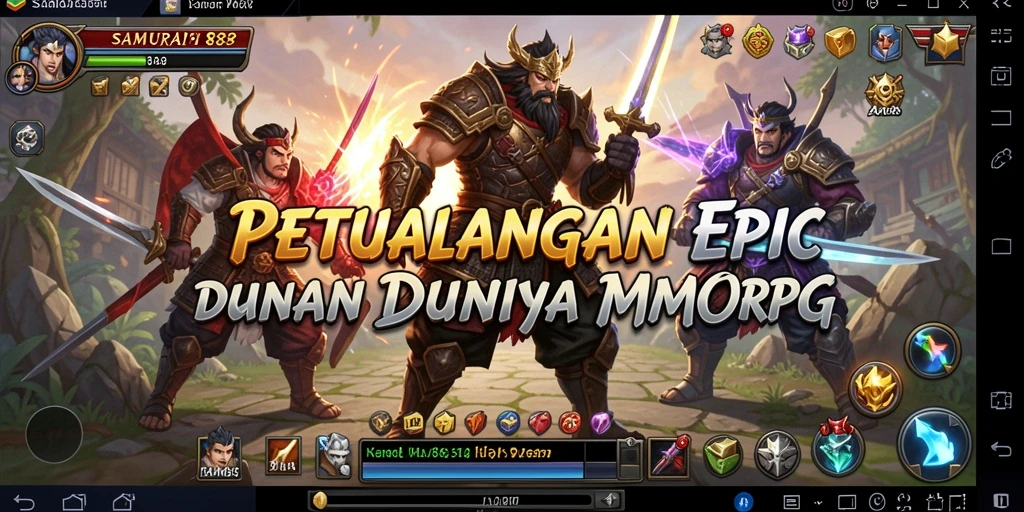 Gameplay MMORPG dalam SAMURAI88 yang menakjubkan dan penuh aksi.