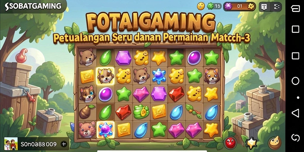 Tampilan gameplay SOBATGAMING yang seru dan penuh warna.