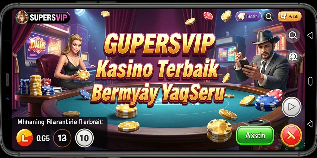 Screenshot gameplay SUPERSVIP yang menarik dengan grafis kasino yang memukau.