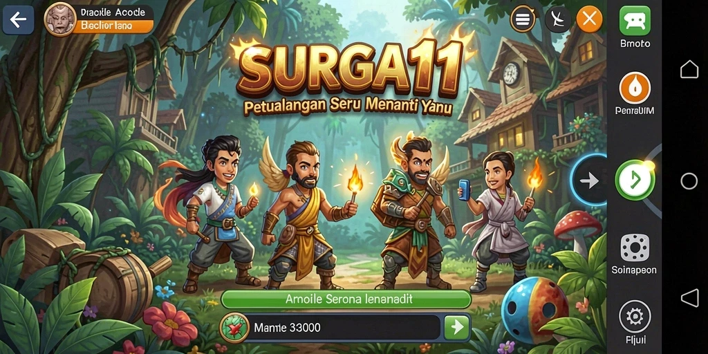 Tampilan menarik dari gameplay Arcade yang mendebarkan.