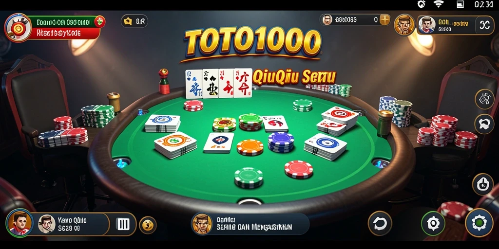 Tangkapan layar dari gameplay TOTO1000 yang mendebarkan dan penuh aksi QiuQiu.