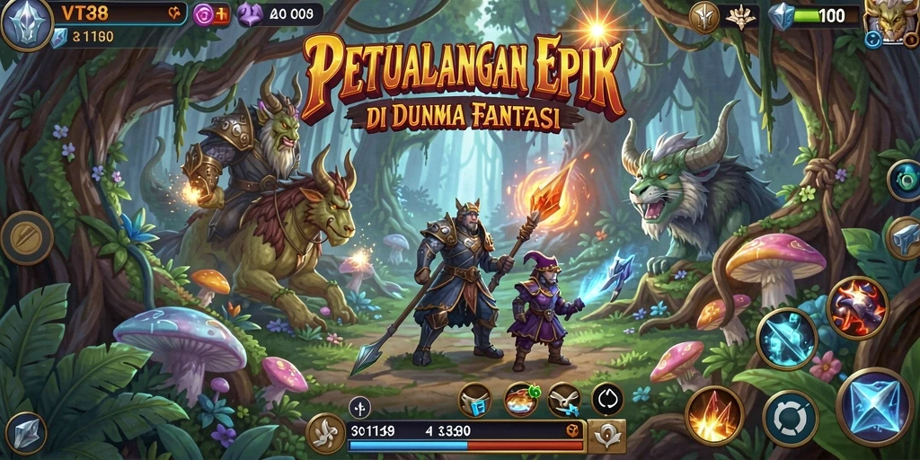 Tampilan menarik dari gameplay petualangan di VT38.