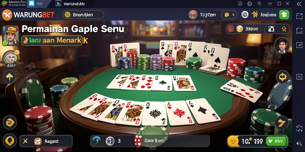 Tampilan gameplay Gaple yang menarik dan interaktif di WARUNGBET.