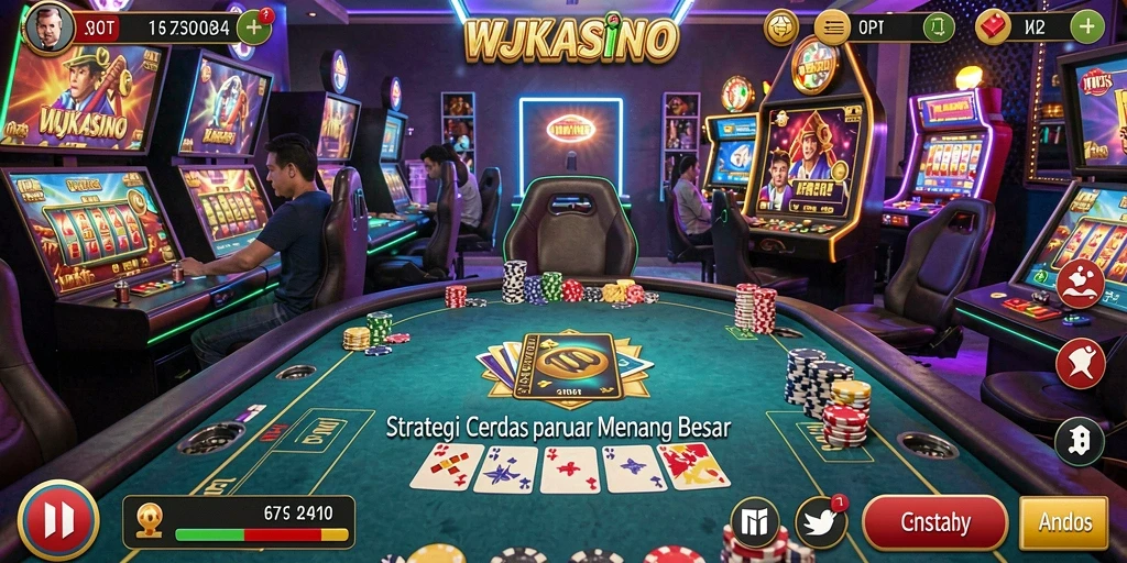 Tampilan gameplay <strong>WJKASINO</strong> menunjukkan pertempuran strategis yang mendebarkan.